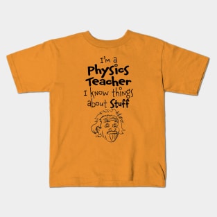 Physics Teacher-black Kids T-Shirt